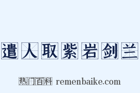 遣人取紫岩剑兰是什么意思的图片